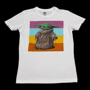 Star Wars Disney Cotton Multicolor Baby Yoda‎ Shirt Adult Medium